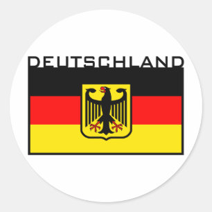 Sticker Rond Drapeau Deutschland