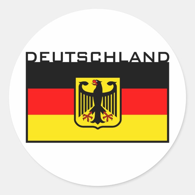 Sticker Rond Drapeau Deutschland (Devant)