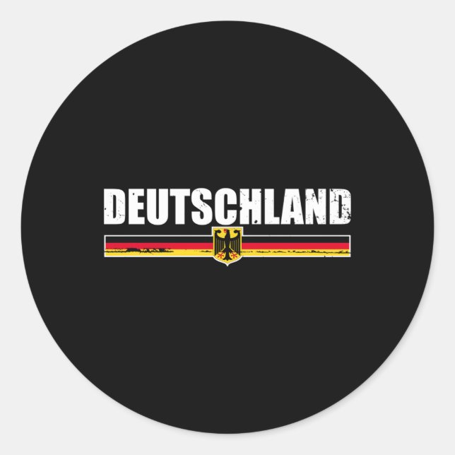 Sticker Rond Drapeau Deutschland Gery Fière Ger (Devant)