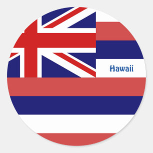 Sticker Rond Drapeau d'Hawaï