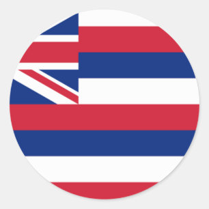 Sticker Rond Drapeau d'Hawaï
