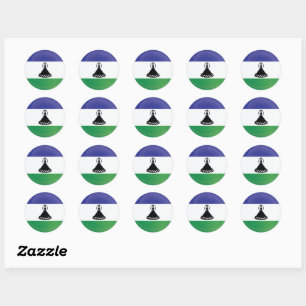 Sticker Rond Drapeau d'icône ronde du Lesotho