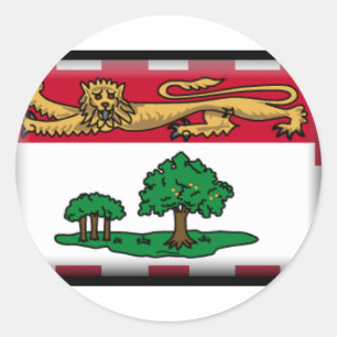 Sticker Rond Drapeau d'île Prince Edouard