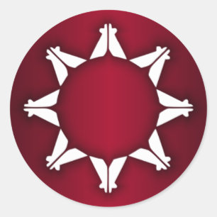 Sticker Rond Drapeau d'Oglala Lakota