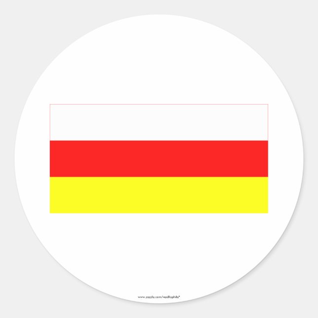 Sticker Rond Drapeau d'Ossétie du Sud (Devant)