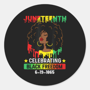 Sticker Rond Drapeau du 18ème siècle célébrant la Juneteen de l
