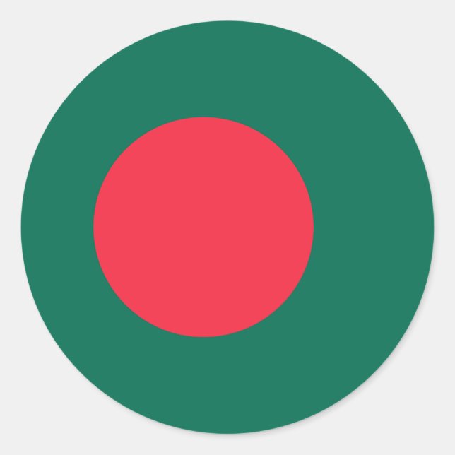 Sticker Rond Drapeau du Bangladesh (Devant)