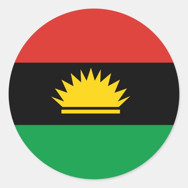 Sticker Rond Drapeau du Biafra (Bị afra) (Devant)
