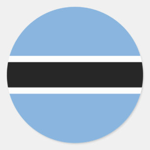 Sticker Rond Drapeau du Botswana