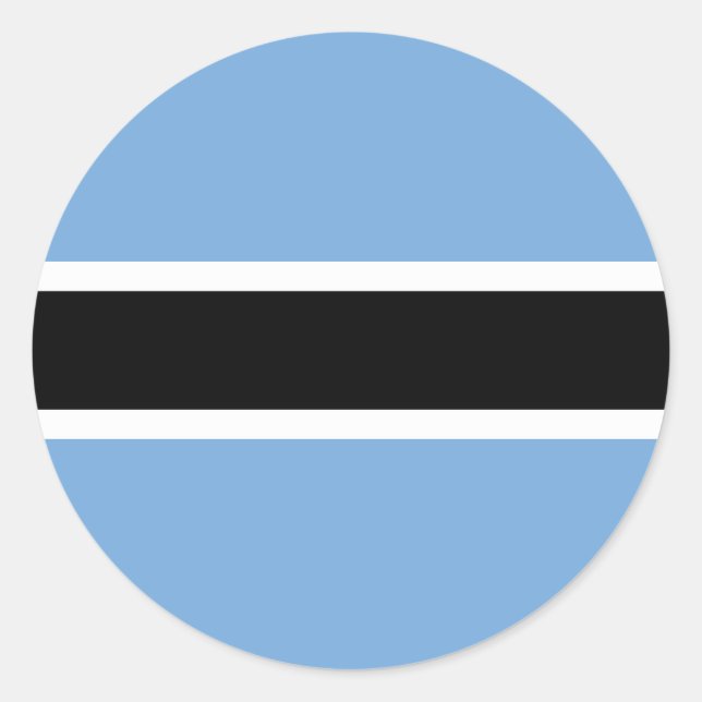 Sticker Rond Drapeau du Botswana (Devant)