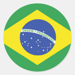 Sticker Rond Drapeau du Brésil