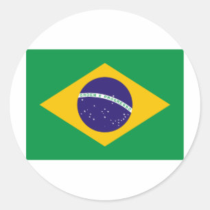Sticker Rond Drapeau du Brésil