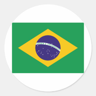 Sticker Rond Drapeau du Brésil