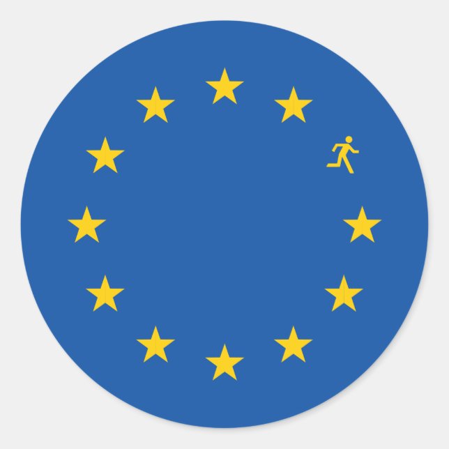 Sticker Rond Drapeau du Brexit (Devant)