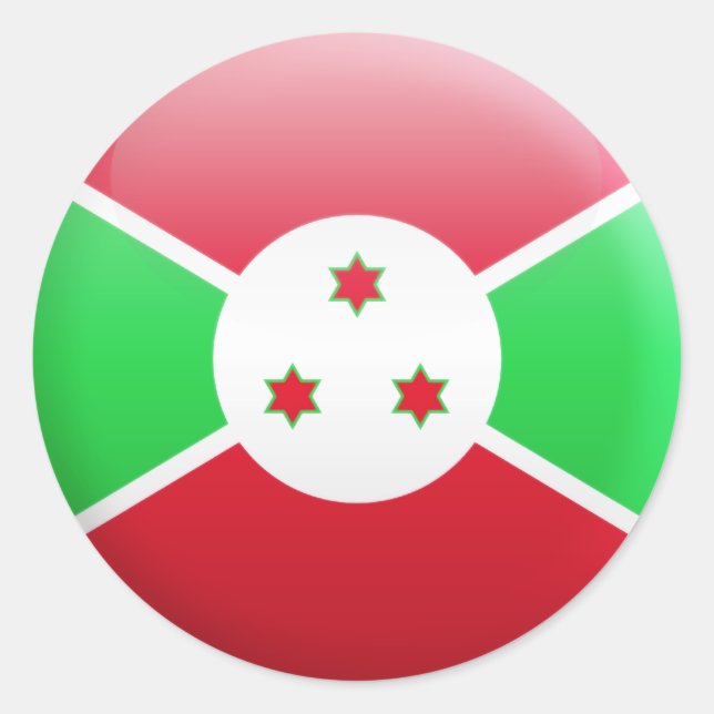 Sticker Rond Drapeau du Burundi (Devant)