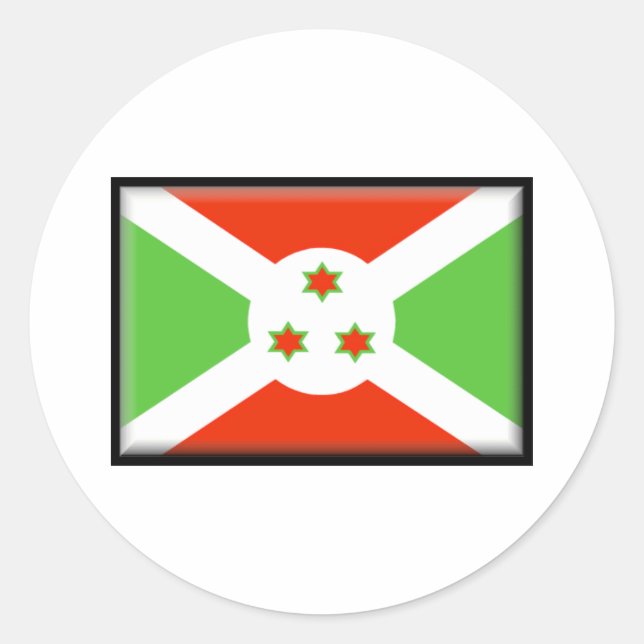 Sticker Rond Drapeau du Burundi (Devant)