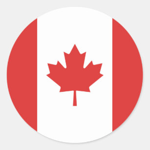 Sticker Rond Drapeau du Canada