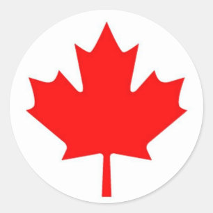 Sticker Rond Drapeau du Canada