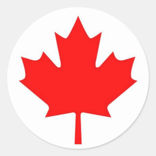 Sticker Rond Drapeau du Canada (Devant)