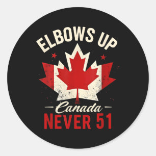 Sticker Rond Drapeau du Canada Jamais 51