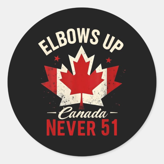Sticker Rond Drapeau du Canada Jamais 51 (Devant)