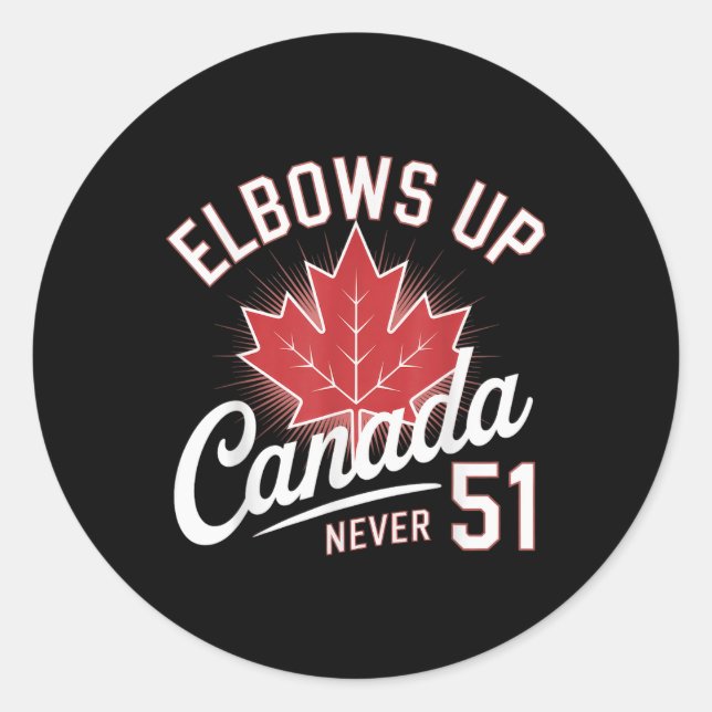 Sticker Rond Drapeau du Canada Jamais 51 (Devant)