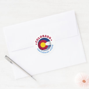 Sticker Rond Drapeau du centenaire de l'État du COLORADO