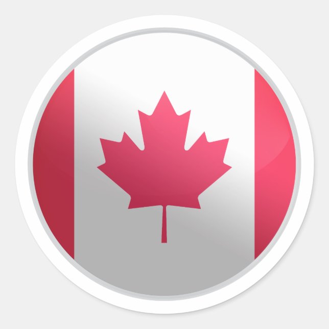 Sticker Rond Drapeau du cercle glacé du Canada (Devant)