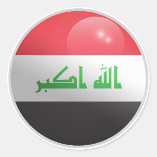 Sticker Rond Drapeau du cercle glacé irakien