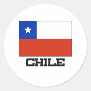 Sticker Rond Drapeau du Chili