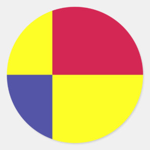 Sticker Rond Drapeau du comté de Kosicky Slovaquie