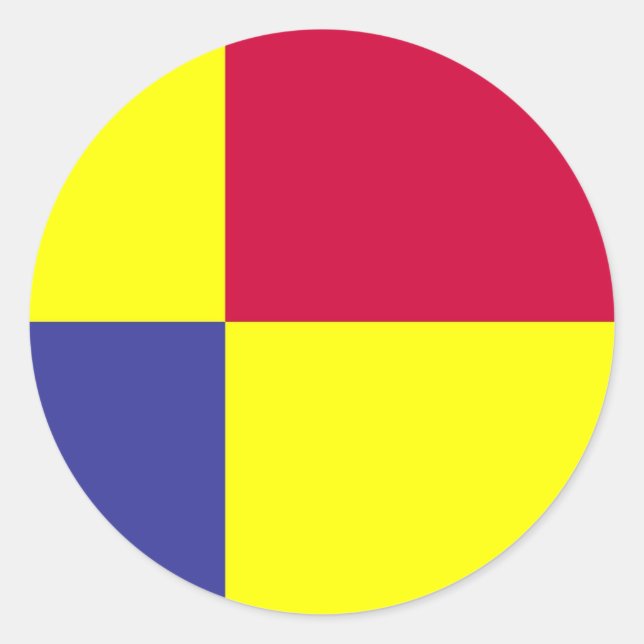 Sticker Rond Drapeau du comté de Kosicky Slovaquie (Devant)