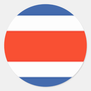 Sticker Rond Drapeau du Costa Rica