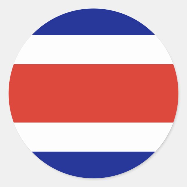 Sticker Rond Drapeau du Costa Rica (Devant)