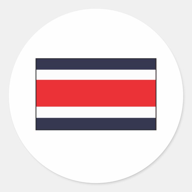 Sticker Rond Drapeau du Costa Rica T-shirts et cadeaux (Devant)