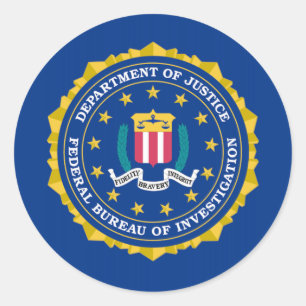 Sticker Rond Drapeau du FBI