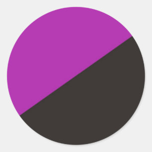Sticker Rond drapeau du féminisme anarchiste violet anarchie no
