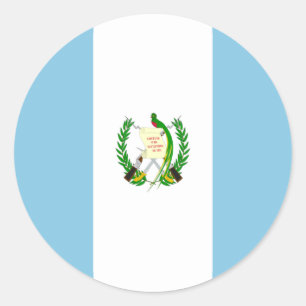 Sticker Rond Drapeau du Guatemala