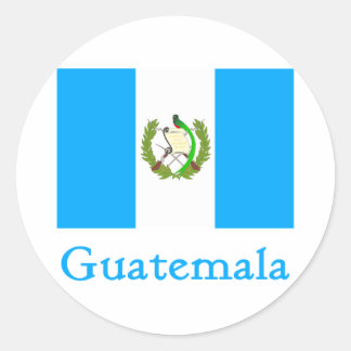 Sticker Rond Drapeau du Guatemala