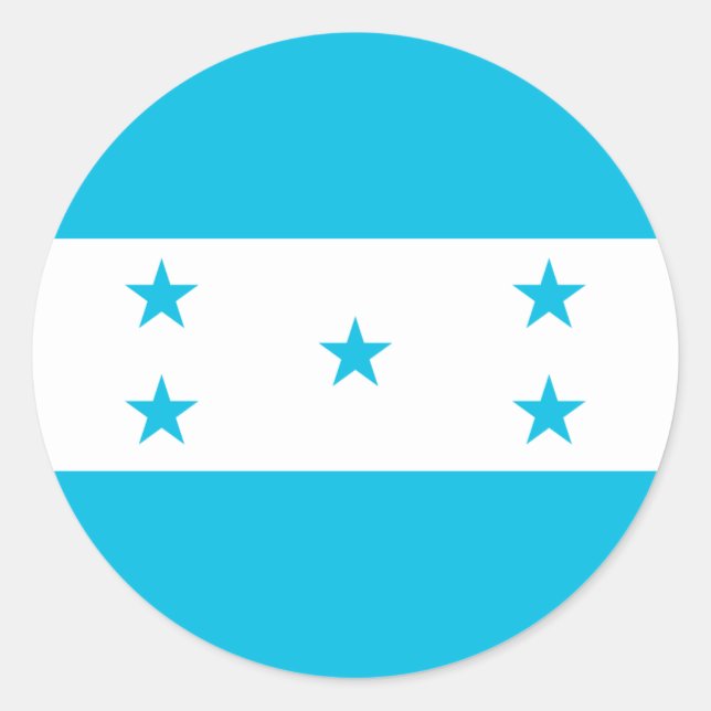 Sticker Rond Drapeau du Honduras (Devant)