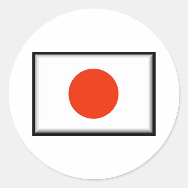 Sticker Rond Drapeau du Japon (Devant)