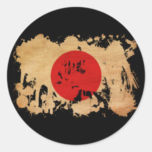 Sticker Rond Drapeau du Japon