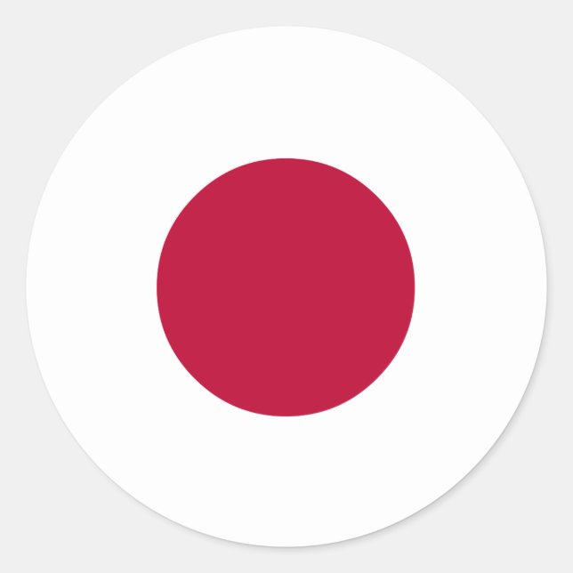 Sticker Rond Drapeau du Japon (Devant)