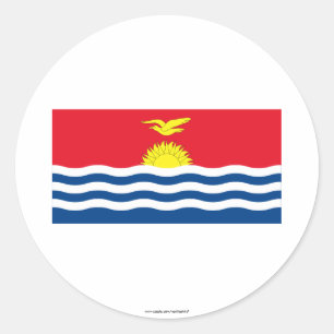 Sticker Rond Drapeau du Kiribati