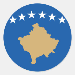 Sticker Rond Drapeau du Kosovo