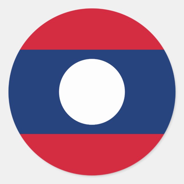 Sticker Rond Drapeau du Laos (Devant)