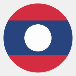 Sticker Rond Drapeau du Laos