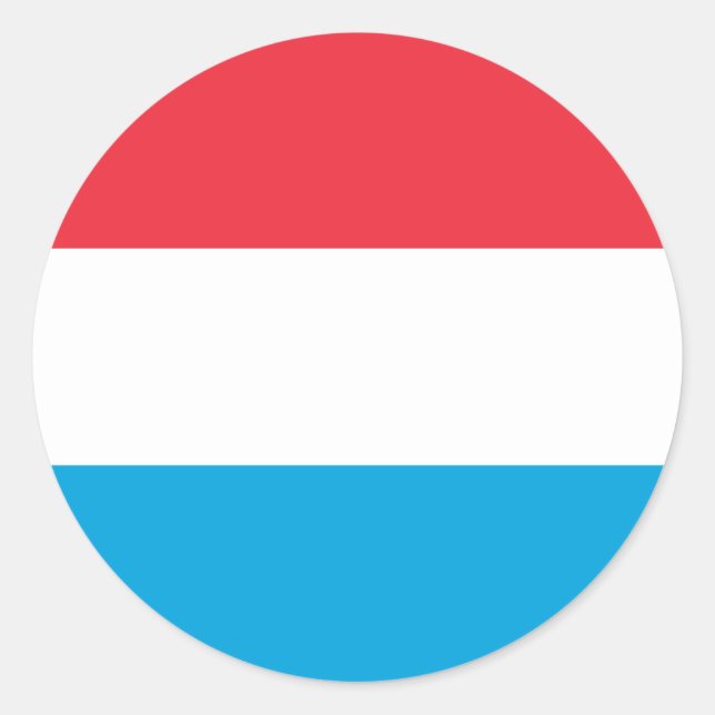 Sticker Rond Drapeau du Luxembourg (Devant)