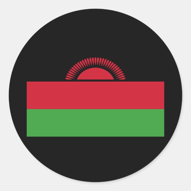 Sticker Rond Drapeau du Malawi (Devant)