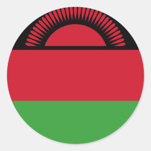Sticker Rond Drapeau du Malawi